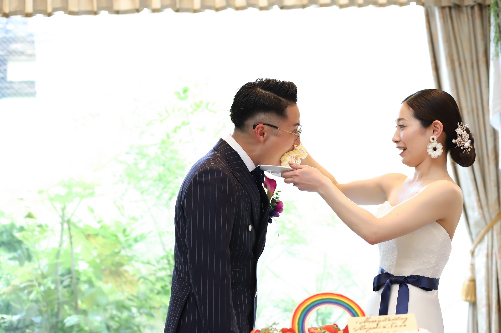 虹がかかったよ